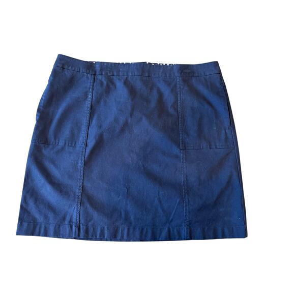 BODEN Navy Mini Skirt Solid Women size 14 - Picture 1 of 5